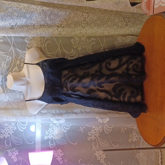 Victoria's Secret vintage 90s sheer black jacquard babydoll nightie - Picture 3 of 6